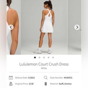 Lululemon Court Crush Dress 6